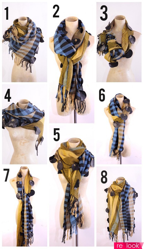 способы завязывания шарфа