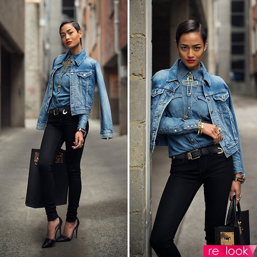 denim total look