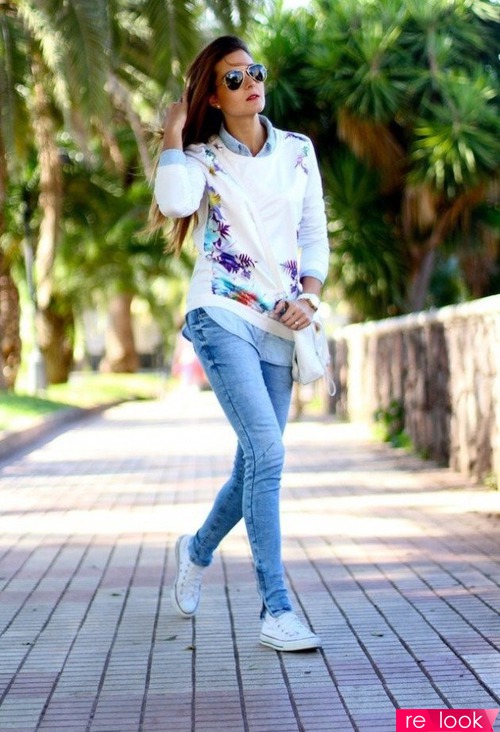 Не очень практично, но всегда актуально: носим белые кроссовки: Модные детали - мода на Relook.ru